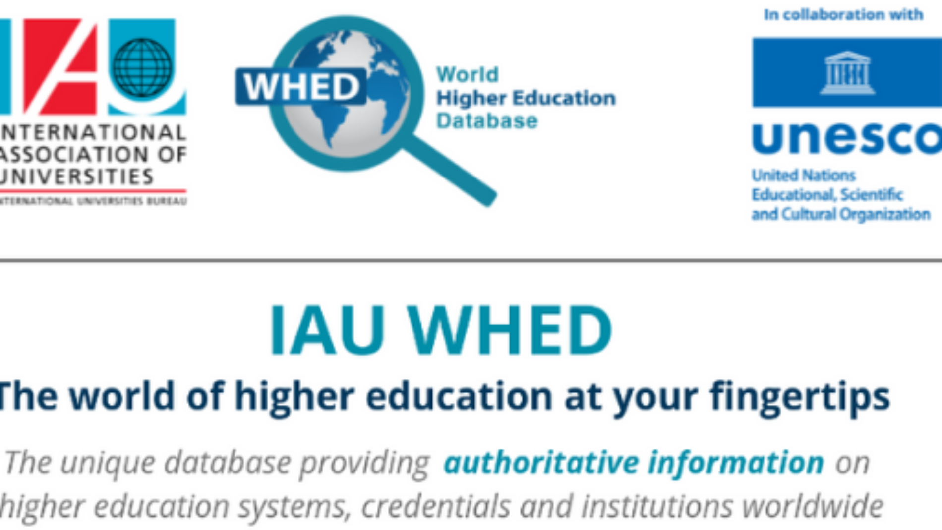 IAU WHED the world of education at your fingertips